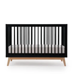New Soho 3-in-1 Convertible Crib - Black / Natural Cribs & Mattresses|Cribs & Mattresses