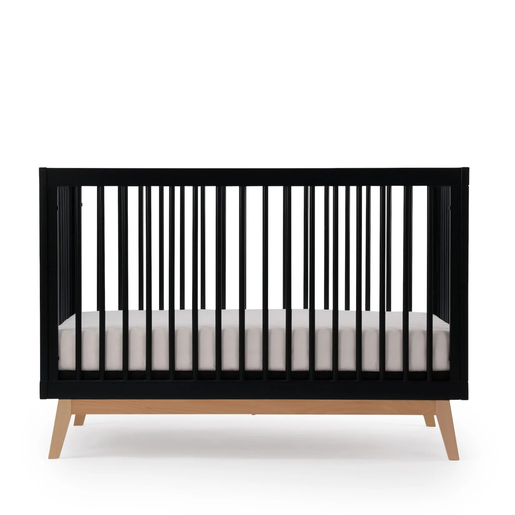 New Soho 3-in-1 Convertible Crib - Black / Natural Cribs & Mattresses|Cribs & Mattresses