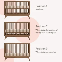 Best Soho 3-In-1 Convertible Crib - Walnut Cribs & Mattresses|Cribs & Mattresses