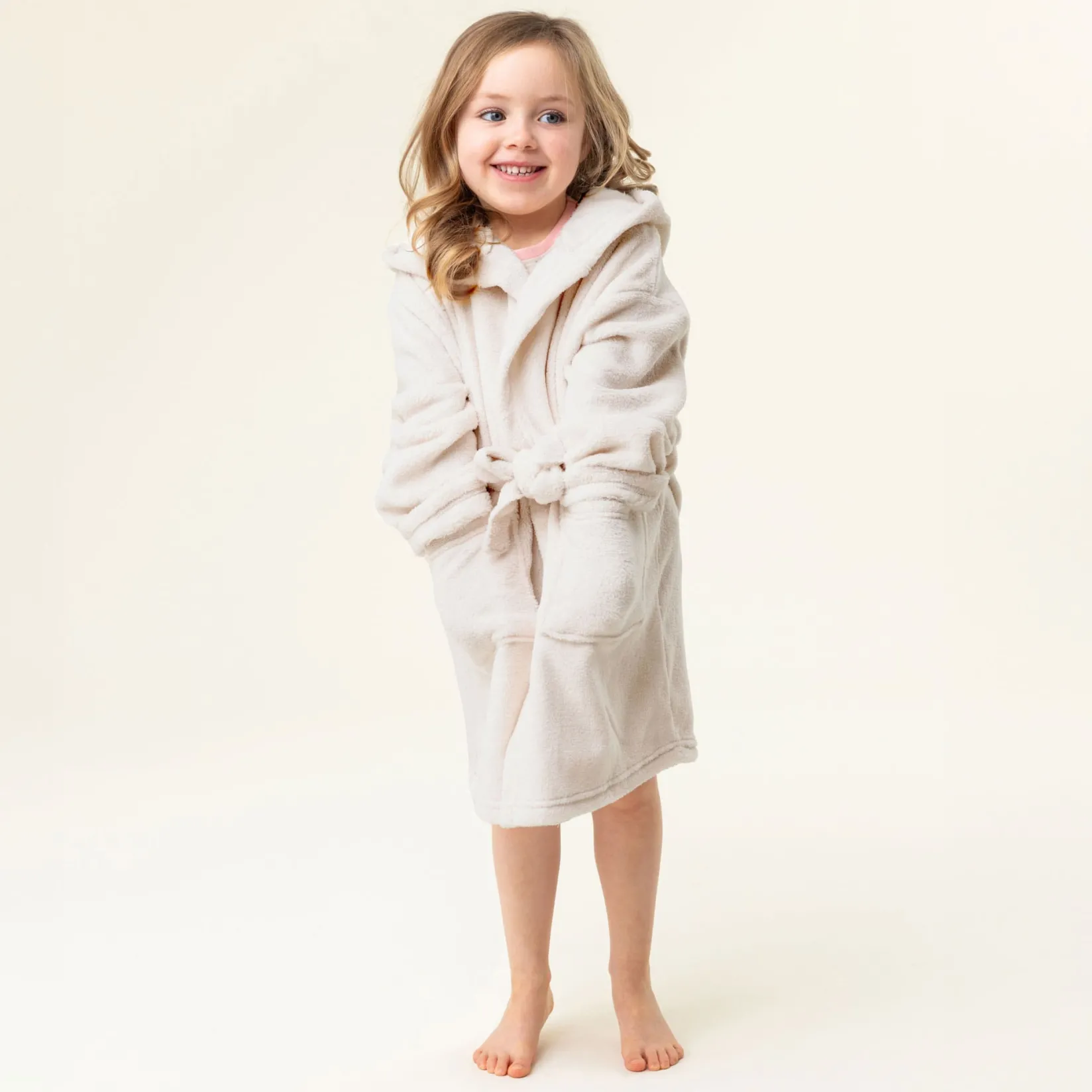 Pajamas & Bathrobes>Nano Solid Bathrobe 2-14y