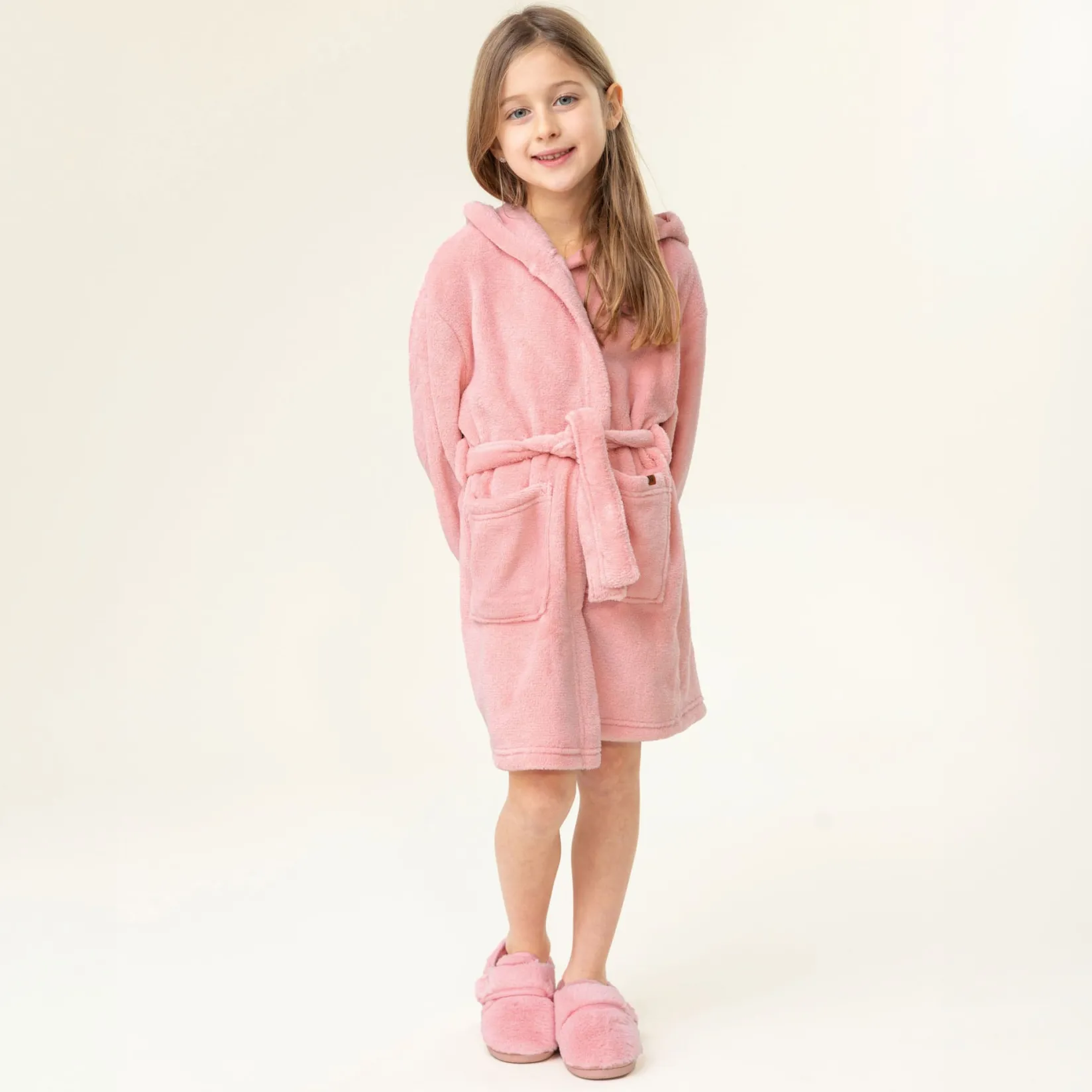 Pajamas & Bathrobes>Nano Solid Bathrobe 2-14y