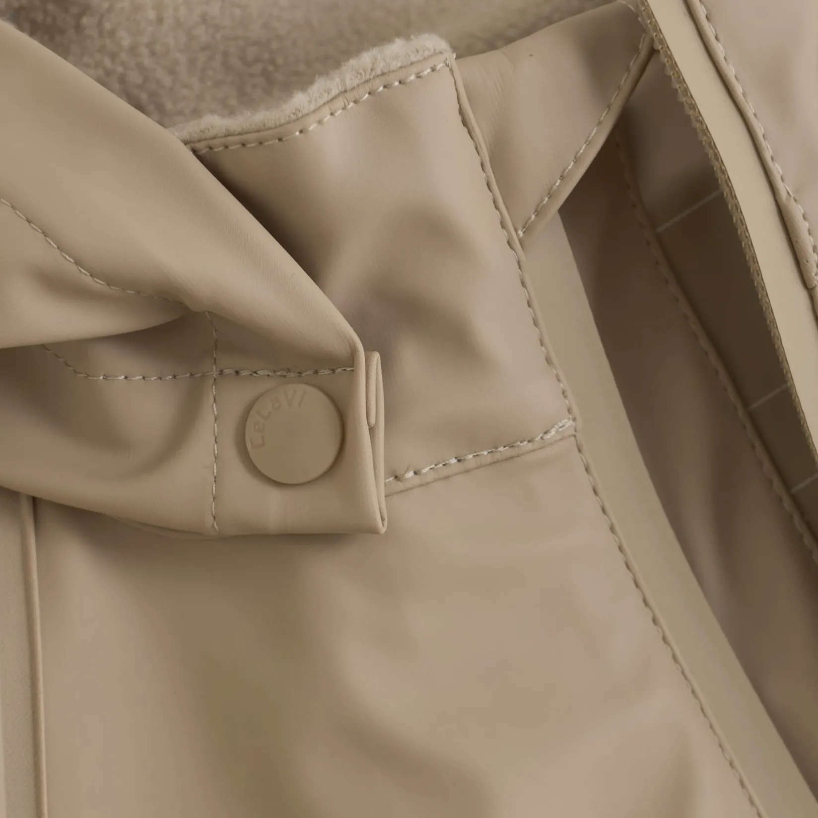 Outerwear|Outerwear>CeLaVi Solid PU Rainwear Suit 6m-5y Beige