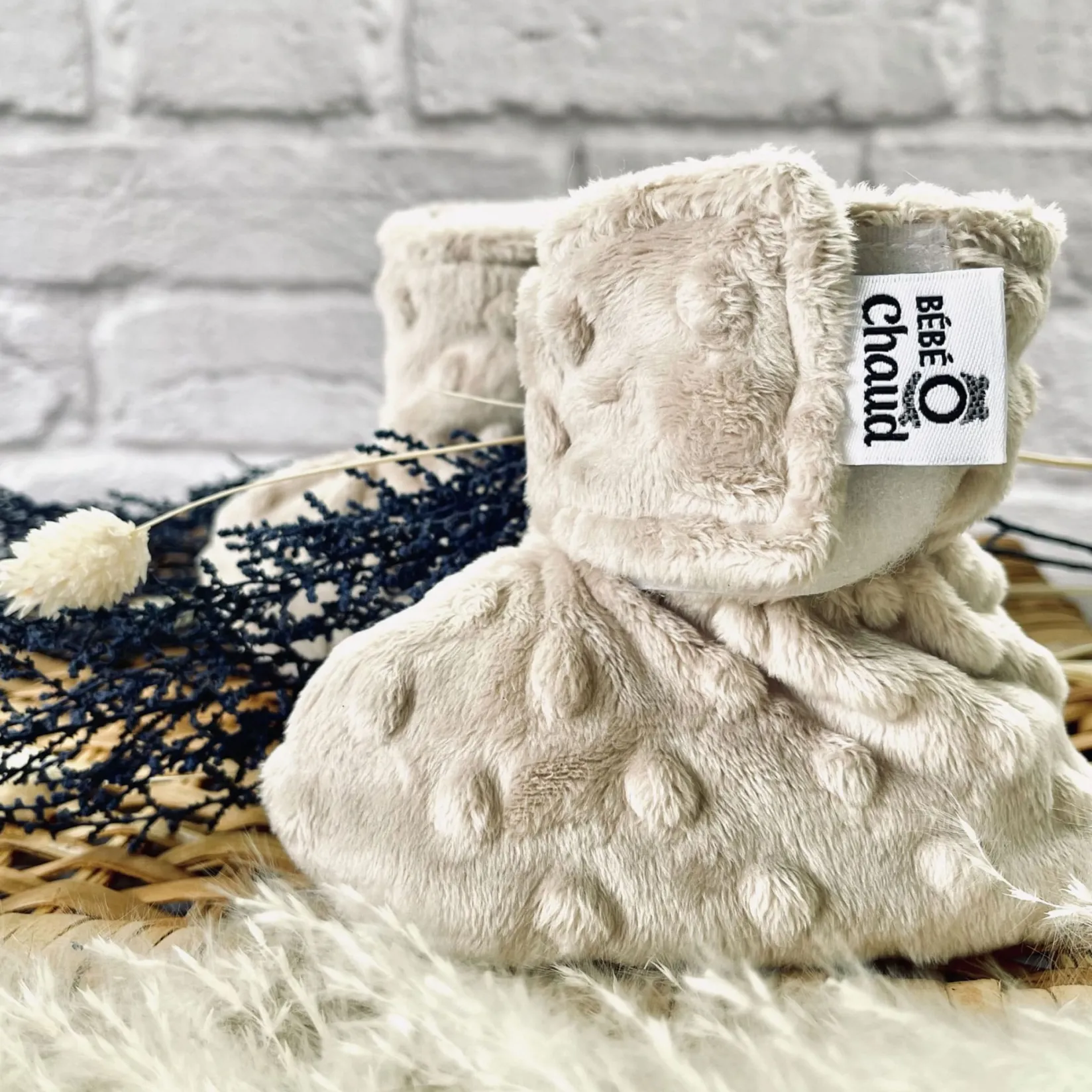 Slippers>Bebe O Chaud Solid Velux Slippers 6-24m