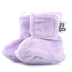 Slippers>Bebe O Chaud Solid Velux Slippers 0-6m Lilac