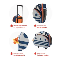 New Spark Style Kids Carry On Rolling Luggage - Rocket Kids Travel Accessories|Outdoors & Travel