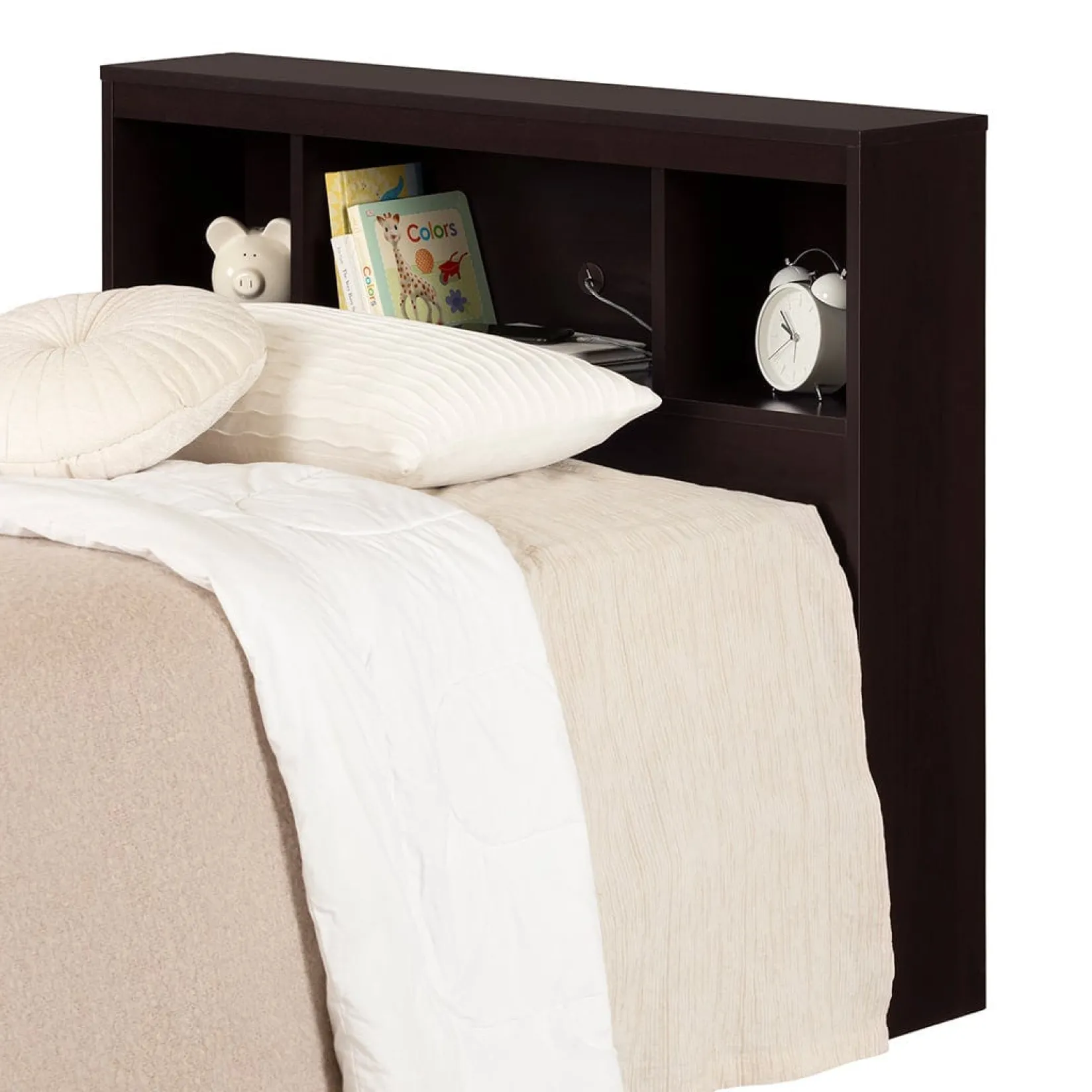 Twin, Full & Queen Beds>South Shore Spark Twin Bookcase Headboard - Chocolate