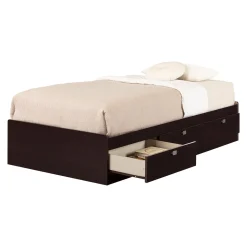 Discount Spark Twin Mates Bed with Drawers - Chocolate Twin, Full & Queen Beds