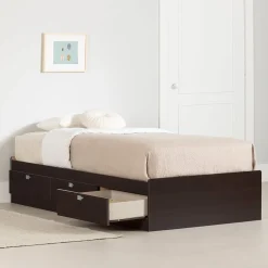 Discount Spark Twin Mates Bed with Drawers - Chocolate Twin, Full & Queen Beds