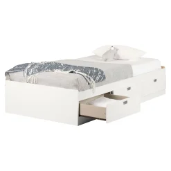 Spark Twin Mates Bed with Drawers - Pure White Twin, Full & Queen Beds