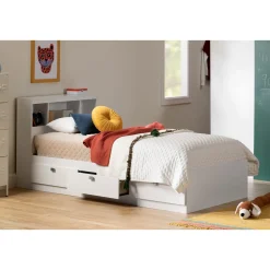 Spark Twin Mates Bed with Drawers - Pure White Twin, Full & Queen Beds
