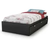 Online Spark Twin Mates Bed with Drawers - Pure Black Twin, Full & Queen Beds