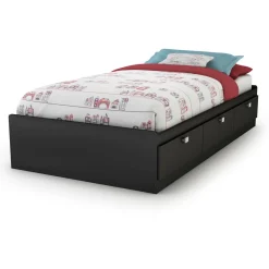 Online Spark Twin Mates Bed with Drawers - Pure Black Twin, Full & Queen Beds