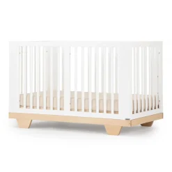 Hot Spirit 8-In-1 Convertible Crib - White/Natural Cribs & Mattresses|Cribs & Mattresses