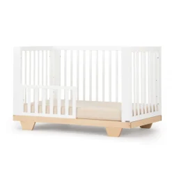 Hot Spirit 8-In-1 Convertible Crib - White/Natural Cribs & Mattresses|Cribs & Mattresses