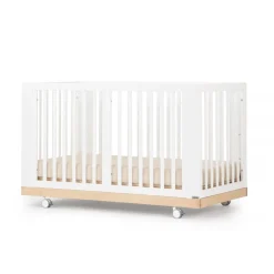 Hot Spirit 8-In-1 Convertible Crib - White/Natural Cribs & Mattresses|Cribs & Mattresses