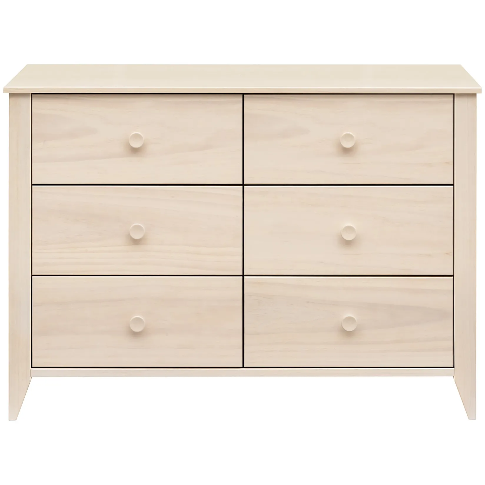 Hot Sprout 6-Drawer Double Dresser - Washed Natural Storage Furniture