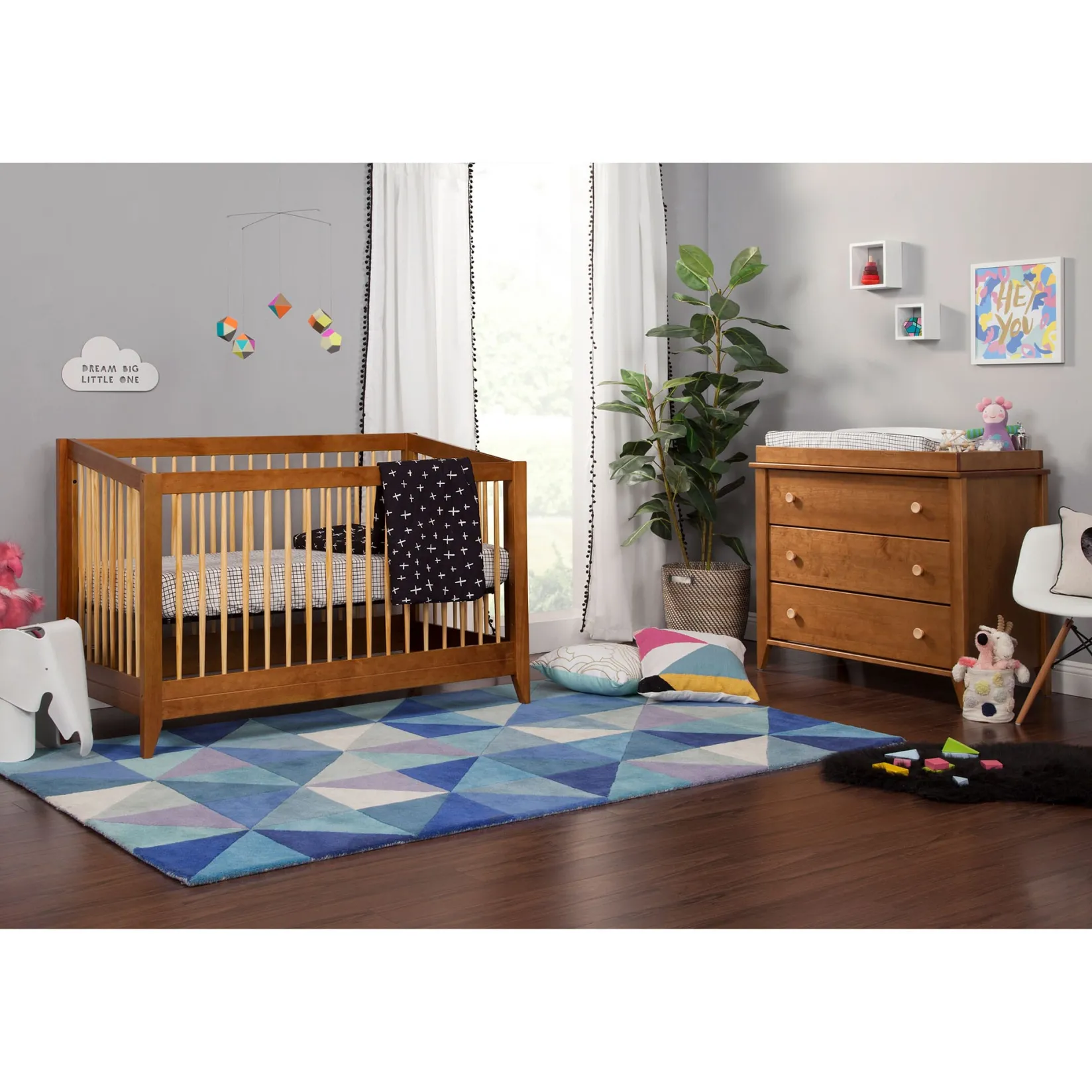 New Sprout 4-in-1 Convertible Crib withToddler Bed Conversion Kit - Chestnut / Natural Cribs & Mattresses|Cribs & Mattresses
