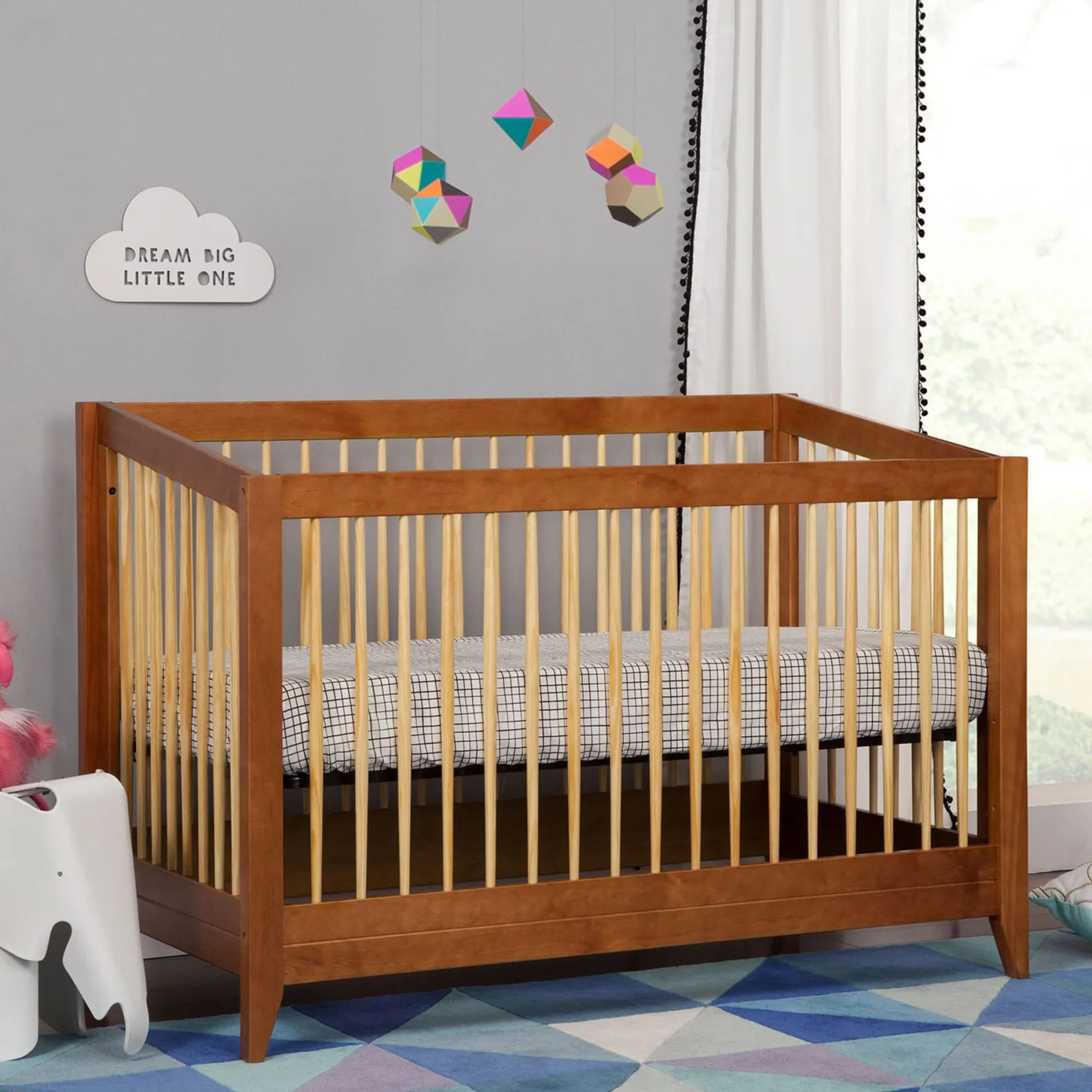 New Sprout 4-in-1 Convertible Crib withToddler Bed Conversion Kit - Chestnut / Natural Cribs & Mattresses|Cribs & Mattresses