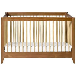 New Sprout 4-in-1 Convertible Crib withToddler Bed Conversion Kit - Chestnut / Natural Cribs & Mattresses|Cribs & Mattresses