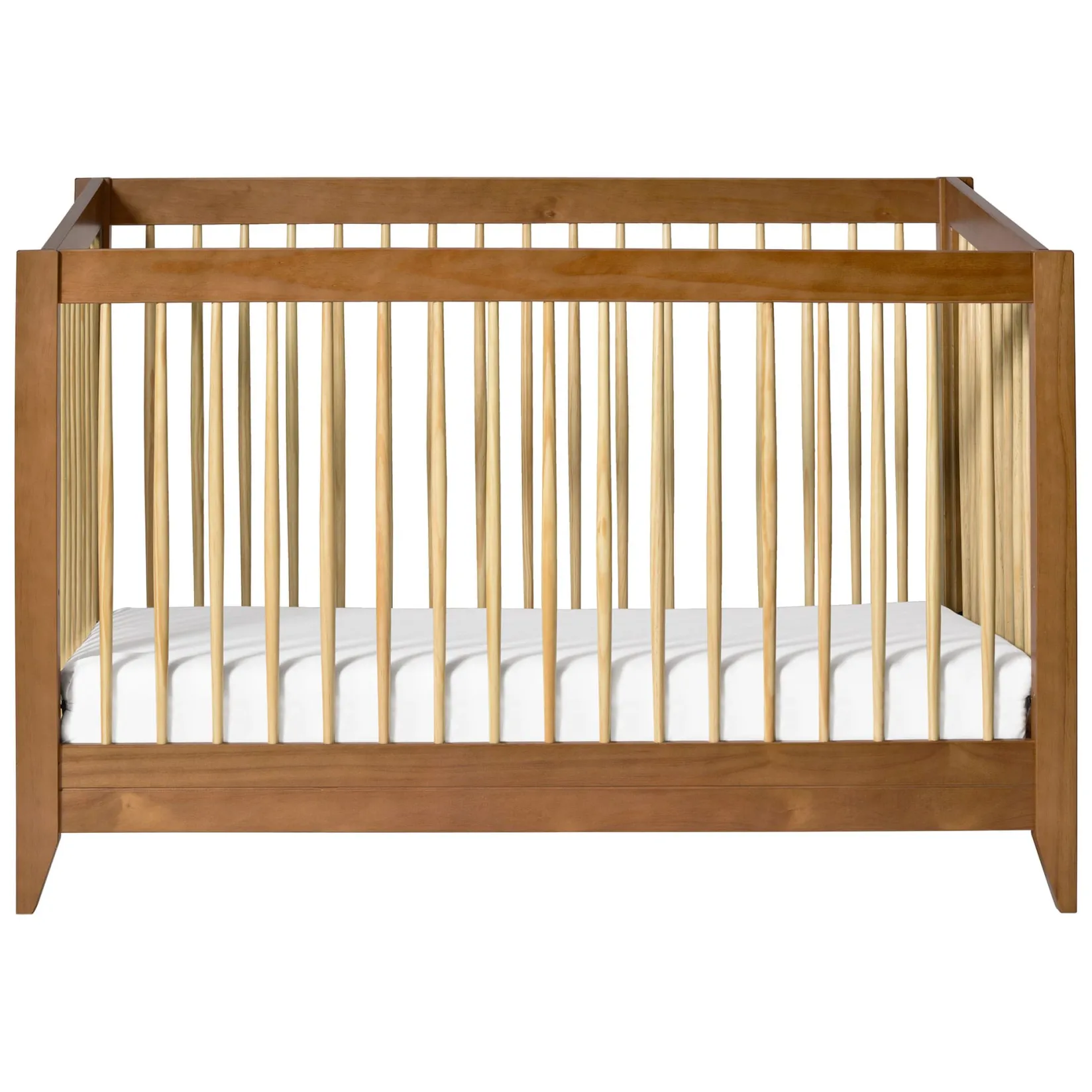 New Sprout 4-in-1 Convertible Crib withToddler Bed Conversion Kit - Chestnut / Natural Cribs & Mattresses|Cribs & Mattresses