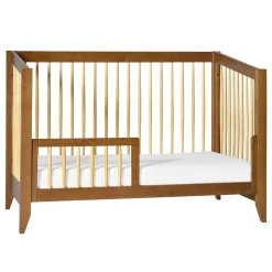 New Sprout 4-in-1 Convertible Crib withToddler Bed Conversion Kit - Chestnut / Natural Cribs & Mattresses|Cribs & Mattresses