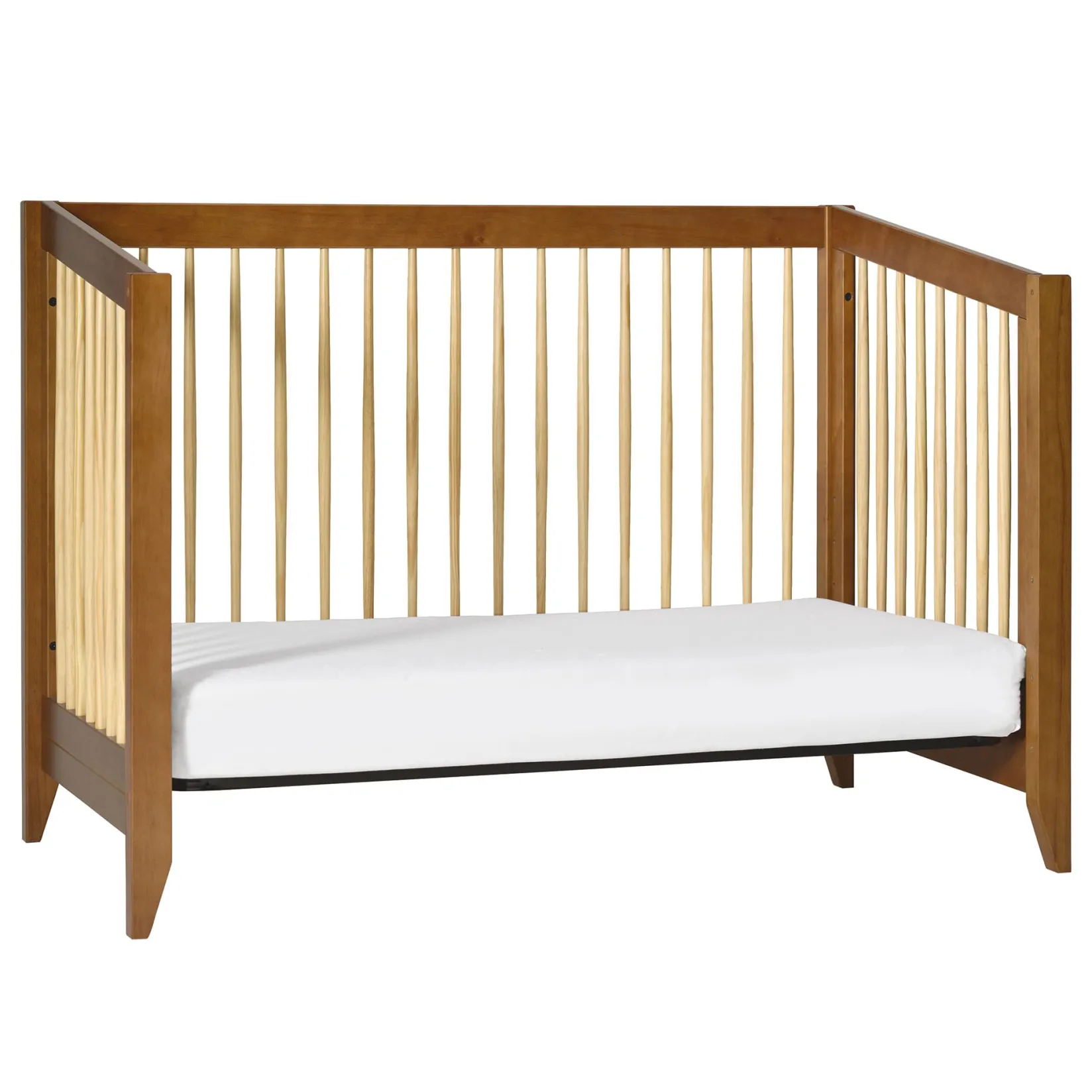 New Sprout 4-in-1 Convertible Crib withToddler Bed Conversion Kit - Chestnut / Natural Cribs & Mattresses|Cribs & Mattresses
