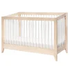 Cribs & Mattresses|Cribs & Mattresses>Babyletto Sprout 4-in-1 Convertible Crib withToddler Bed Conversion Kit - White / Natural