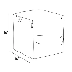 Discount Square Ottoman and Footrest - Bordeaux Red Kid'S Tables & Chairs