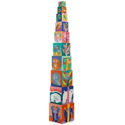 Stacking Cubes - Wild animals Developmental Toys|Balls & Stacking Toys