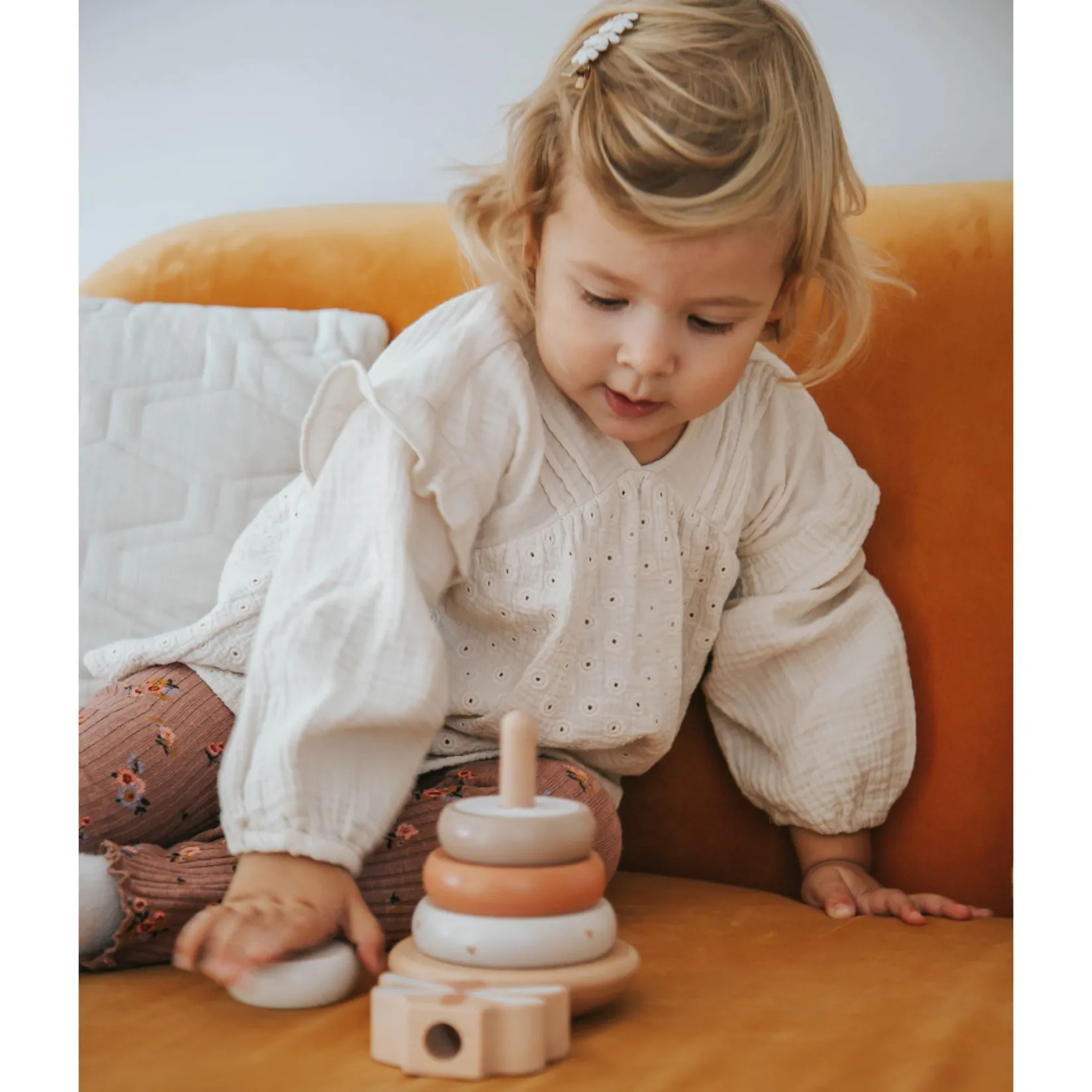 Developmental Toys|Balls & Stacking Toys>Label Label Stacking Rings Balance - Nougat