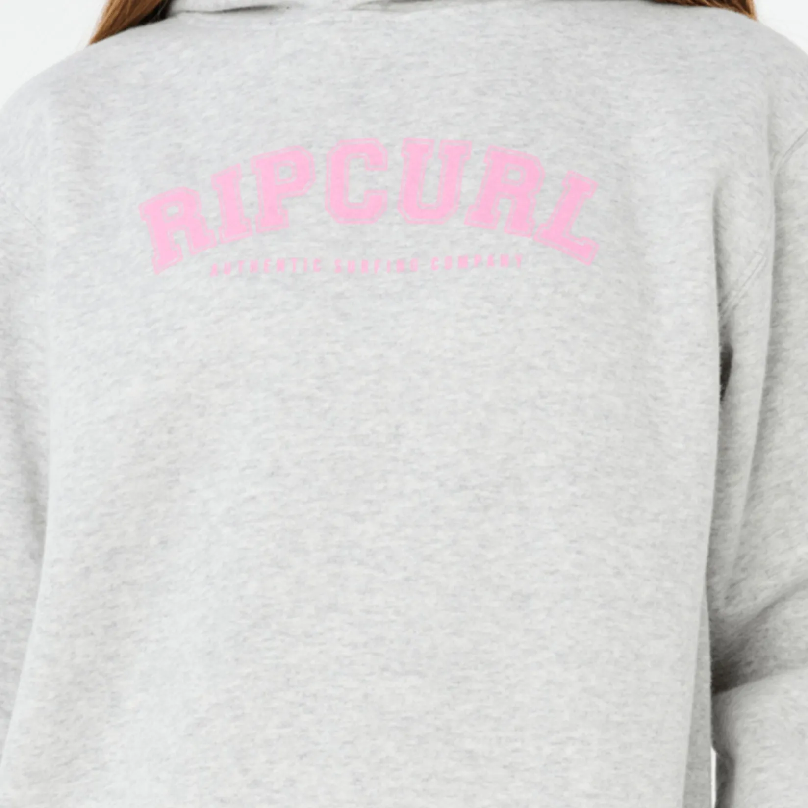 Tops|Fleeces And Sweatshirts>Rip Curl Staple Varsity Hoodie 8-14y Grey