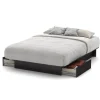 Twin, Full & Queen Beds>South Shore Step One Double / Queen Platform Bed - Grey Oak