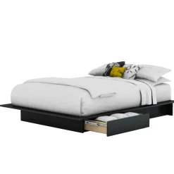 Discount Step One Double Platform Bed - Pure Black Twin, Full & Queen Beds