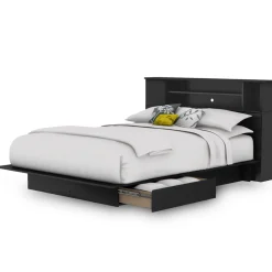 Discount Step One Double Platform Bed - Pure Black Twin, Full & Queen Beds