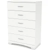 Hot Step One 5-Drawer Chest - Pure White Storage Furniture
