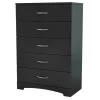 Storage Furniture>South Shore Step One 5-Drawer Chest - Pure Black