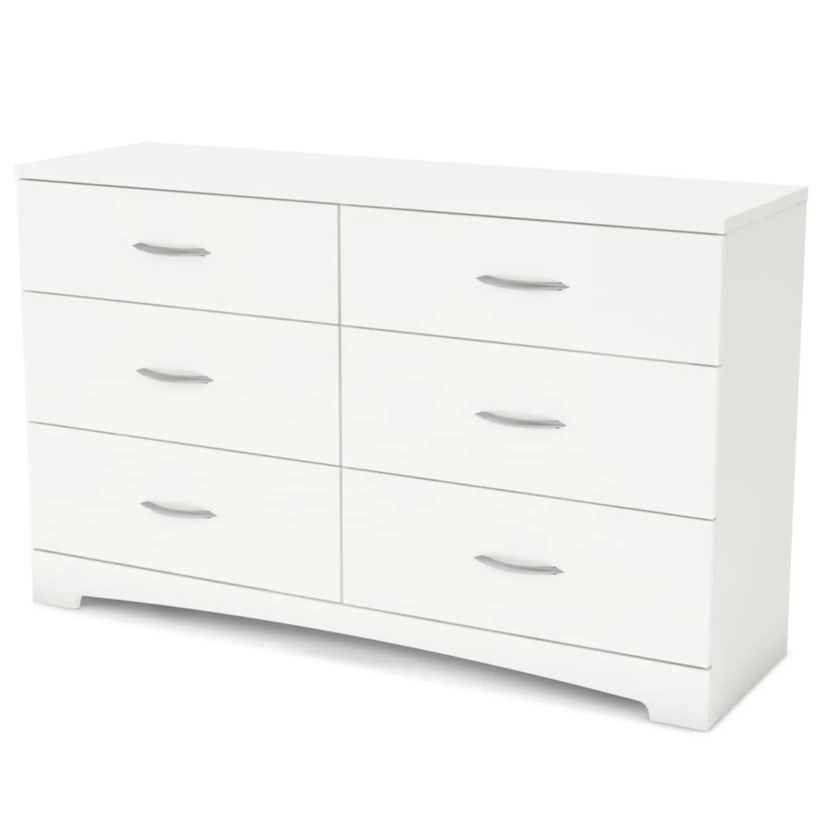 Sale Step One 6-Drawer Double Dresser - Pure White Storage Furniture