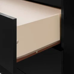 Clearance Step One 6-Drawer Double Dresser - Pure Black Storage Furniture