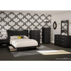 Best Step One 6-drawer lingerie chest - Pure Black Storage Furniture