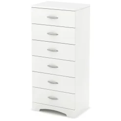 Discount Step One 6-drawer lingerie chest - Pure White Storage Furniture