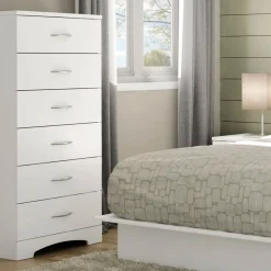 Discount Step One 6-drawer lingerie chest - Pure White Storage Furniture