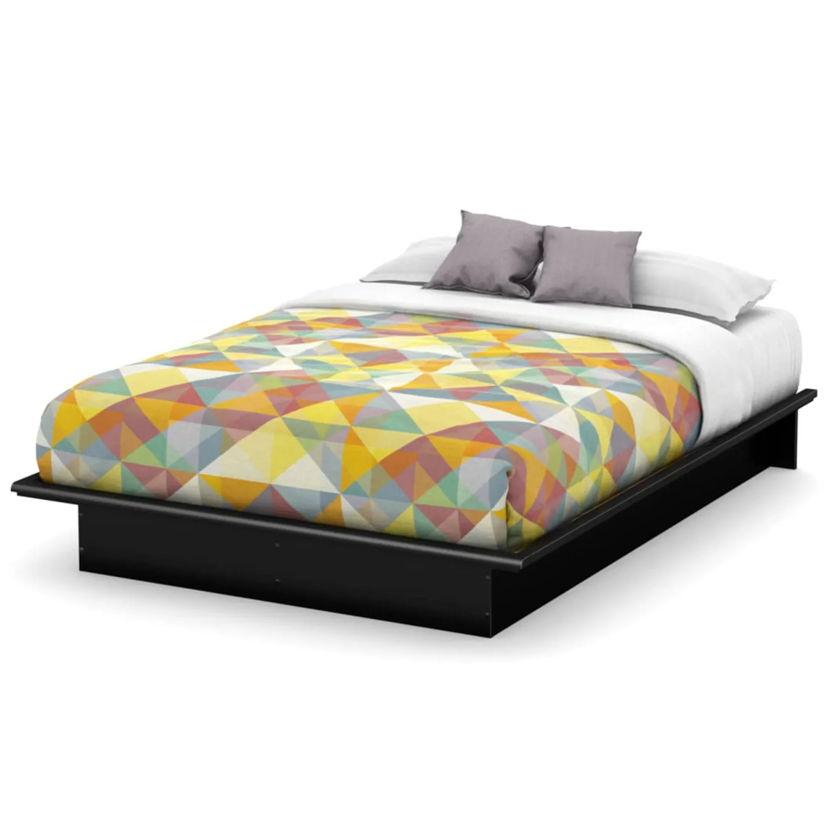 Online Step One Queen Platform Bed - Pure Black Twin, Full & Queen Beds