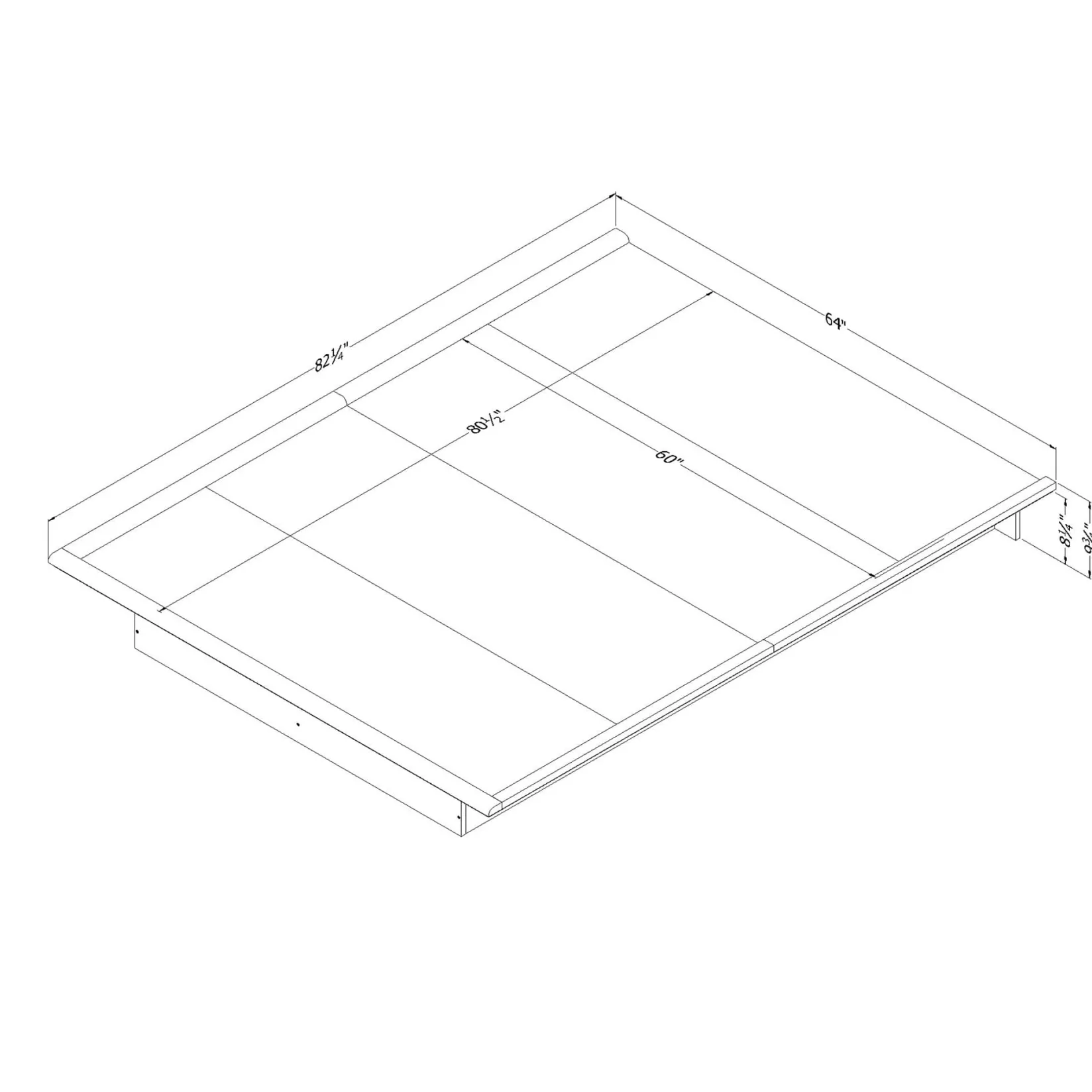 Online Step One Queen Platform Bed - Pure Black Twin, Full & Queen Beds