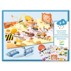 Diy & Activities>Djeco Stickers Lift-up - Vehicles