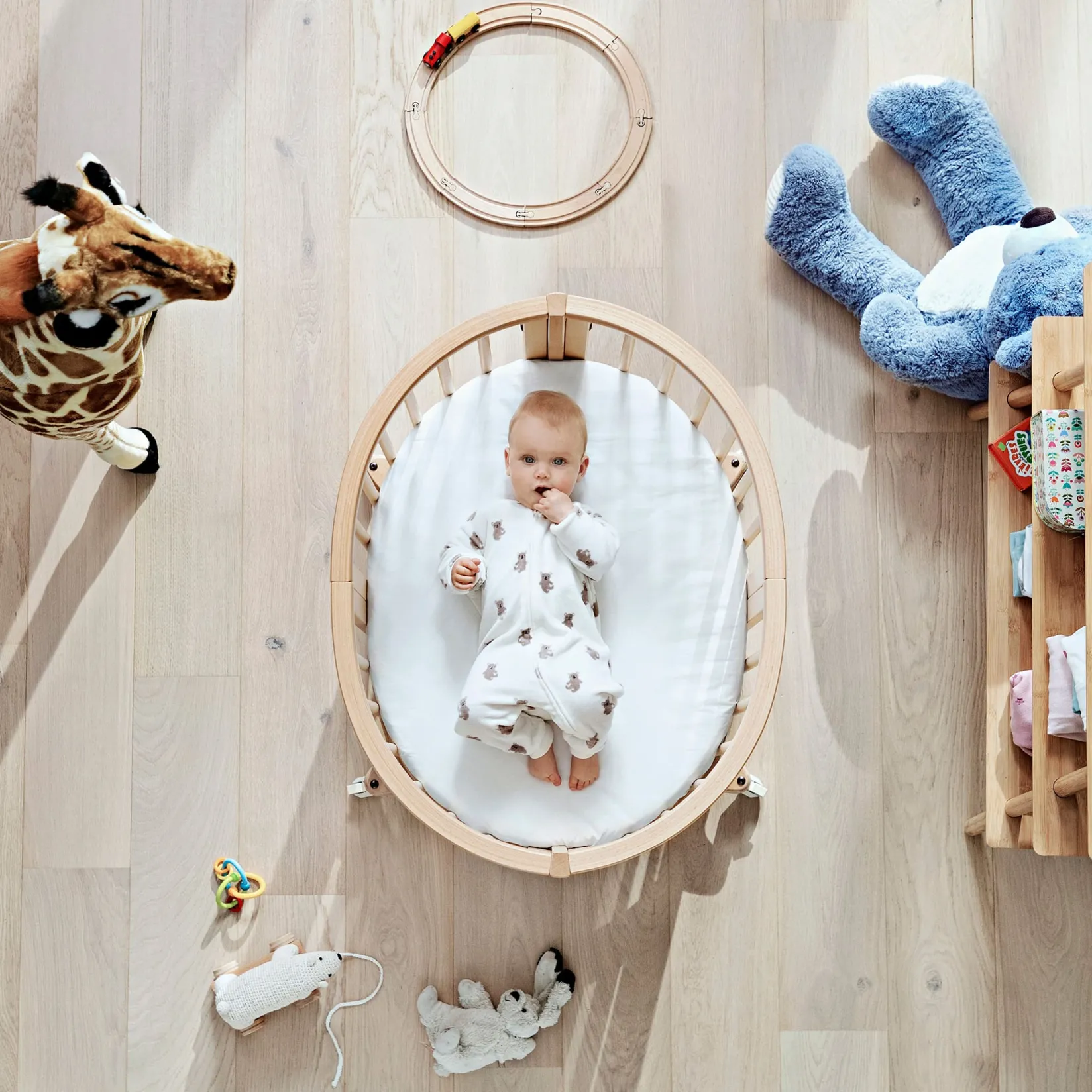 Cribs & Mattresses|Cribs & Mattresses>Sleepi Stokke® ™ Mini Crib Bundle with Mattress V3 - White