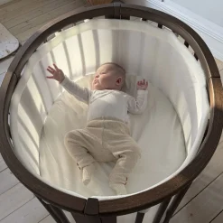 Cribs & Mattresses|Cribs & Mattresses>Sleepi Stokke® ™ Mini​ Crib Bundle with Mattress​ V3 - Warm Brown