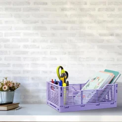 Discount Storage Basket Purple Storage