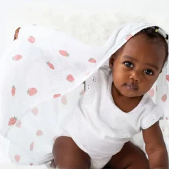 Straberries-cotton Muslin Swad Kids Blankets|Blankets