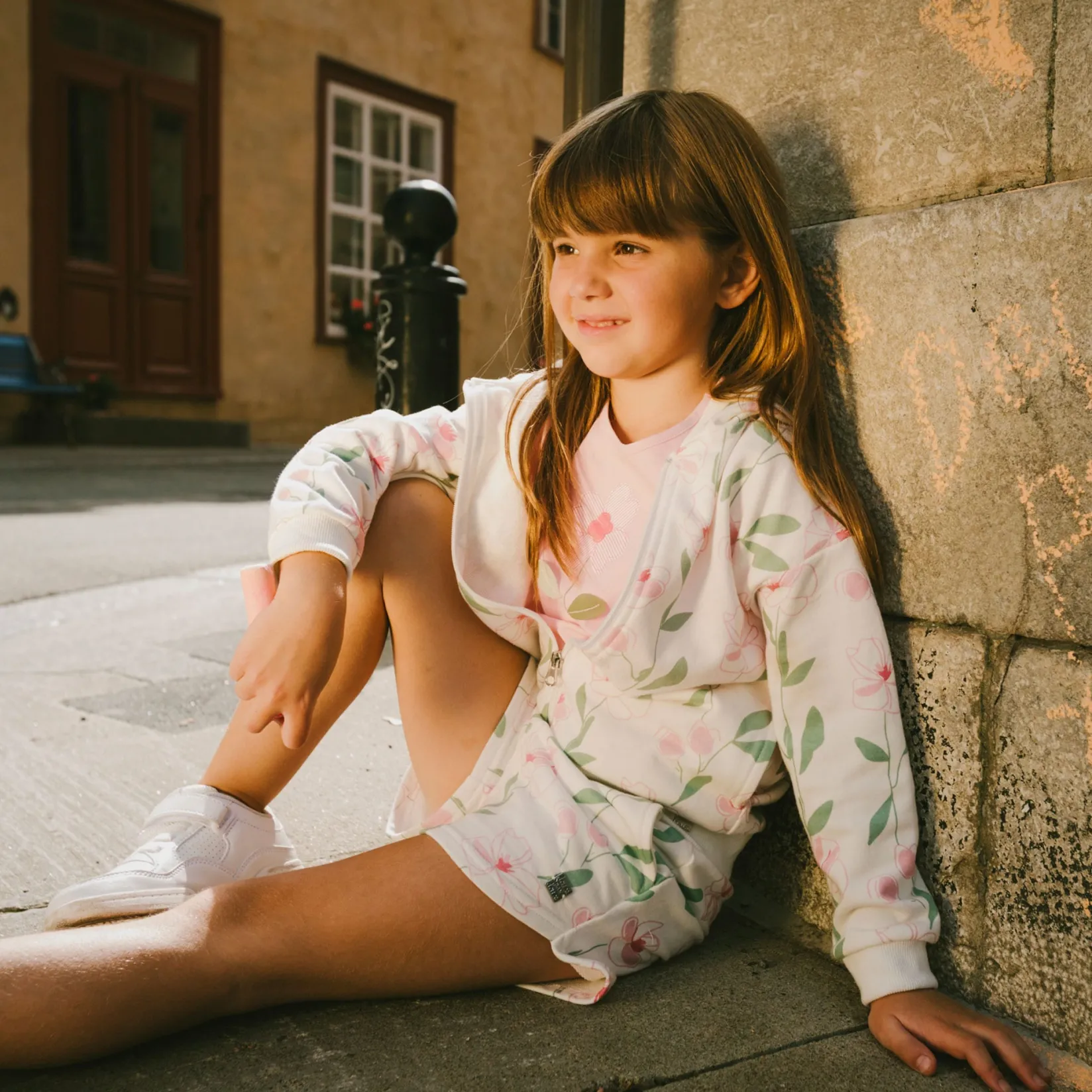 Shorts & Bermuda>Deux par Deux Straw Hat Flowers Short 3-6 White