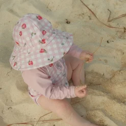 Hats & Caps>Calikids Strawberries Aop Uv Hat 3-5+ Lilac